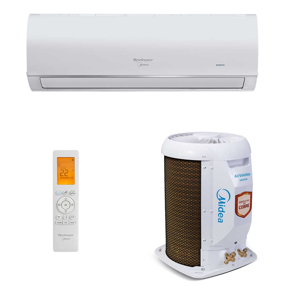 Split Hi-Wall Springer Midea AirVolution Connect Inverter 12.000 BTU/h Frio 220V